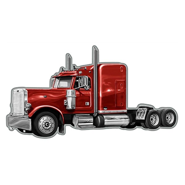 Amistad 17 in. Semi Truck Trucker Novelty Sign AM2677826